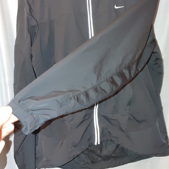 Nike Running Jacket Vintage Black Reflective‎ Detail Medium M DRI Fit - Picture 7 of 12